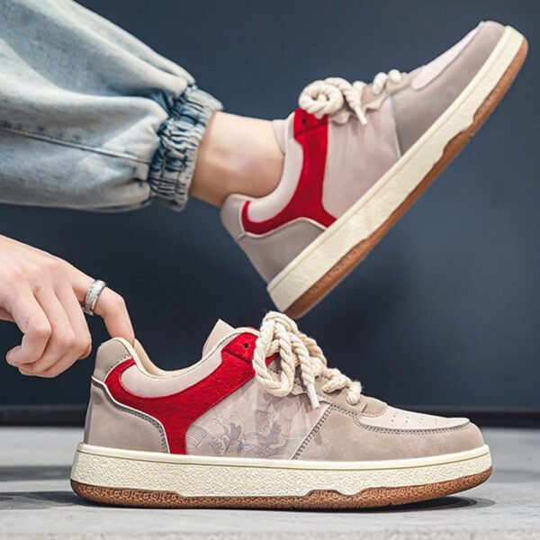 Schnürschuhe Herren – Modische, Bequeme & Atmungsaktive Sneaker mit dicker Sohle – Bild 6