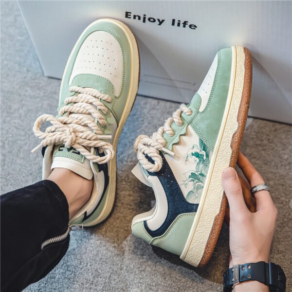Schnürschuhe Herren – Modische, Bequeme & Atmungsaktive Sneaker mit dicker Sohle – Bild 3