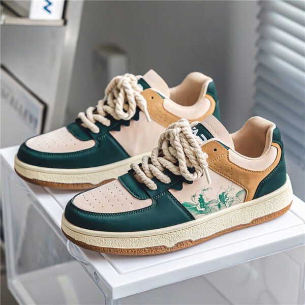 Schnürschuhe Herren – Modische, Bequeme & Atmungsaktive Sneaker mit dicker Sohle – Bild 5