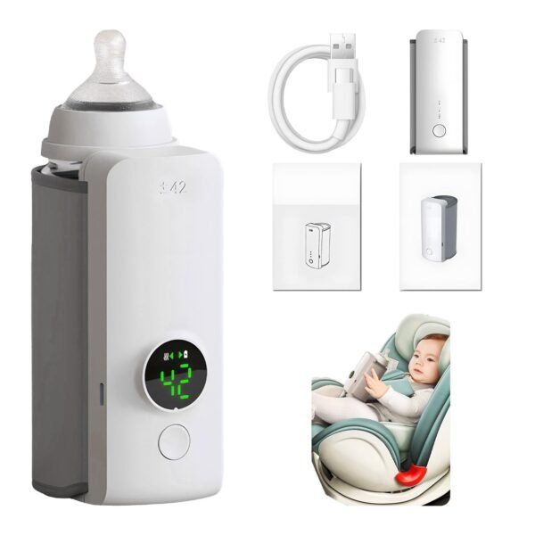 Tragbarer Kabelloser Babyflaschenwärmer – USB-Aufladung & Konstanttemperatur