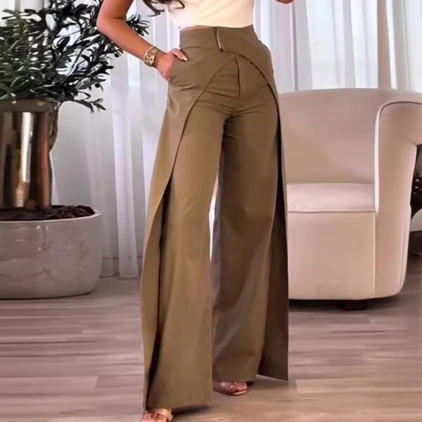 Europäisch-Amerikanische Cross-Design Weitbeinige Freizeithose