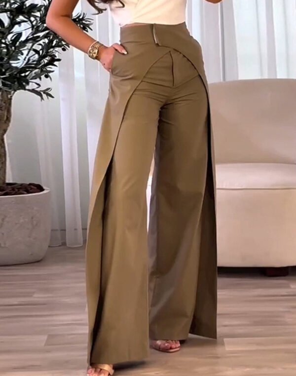 Europäisch-Amerikanische Cross-Design Weitbeinige Freizeithose – Bild 5