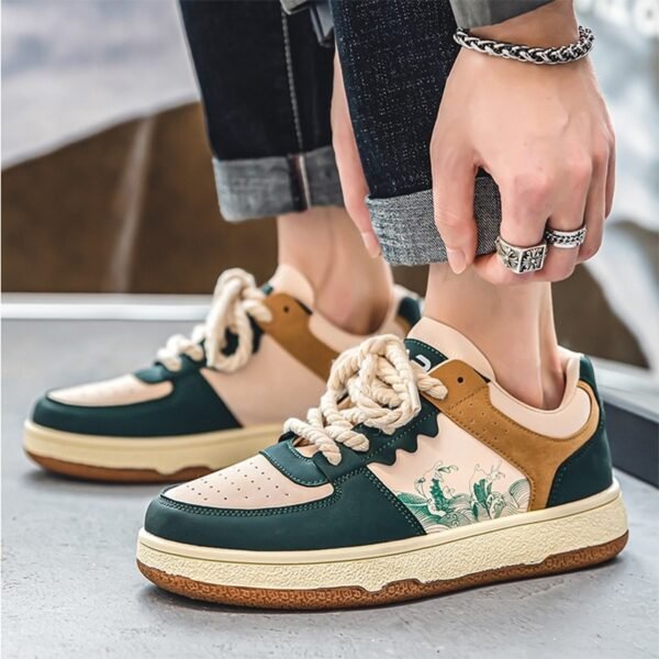 Schnürschuhe Herren – Modische, Bequeme & Atmungsaktive Sneaker mit dicker Sohle – Bild 7