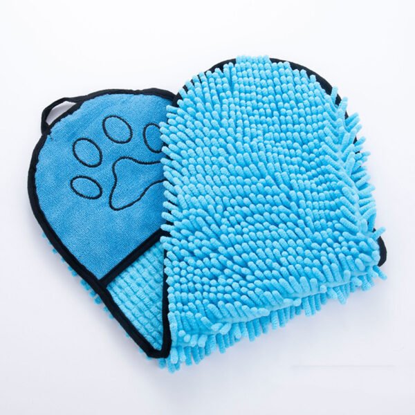 Super Absorbierendes Hunde- & Katzenhandtuch – Mikrofasertuch mit Doppeltaschen – Bild 9