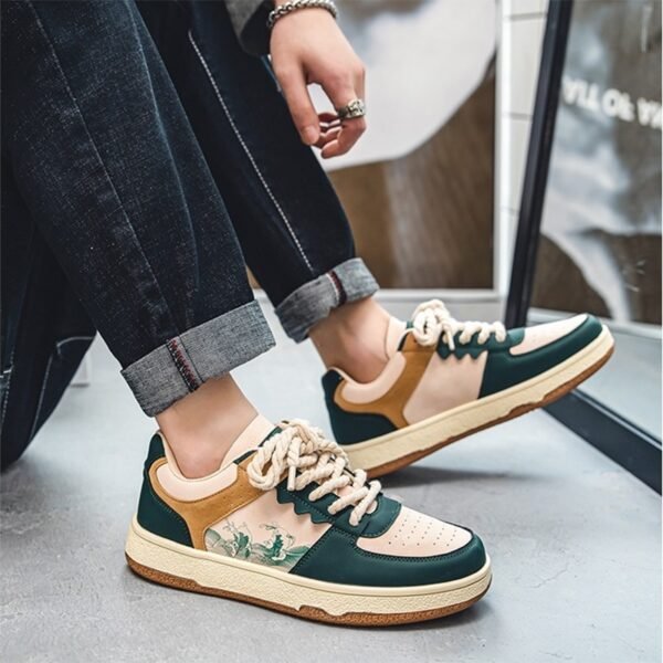 Schnürschuhe Herren – Modische, Bequeme & Atmungsaktive Sneaker mit dicker Sohle – Bild 2