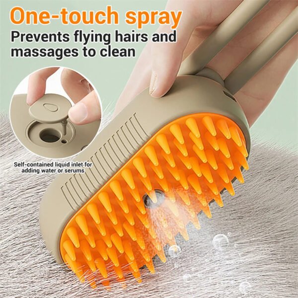 Dampf-Haarbürste für Katzen & Hunde – 3-in-1 Elektrische Spray-Bürste für Fellpflege & Massage – Bild 2