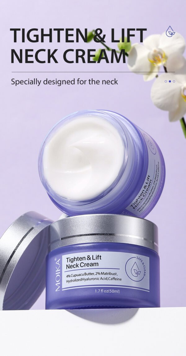 Straffende Anti-Aging Halscreme – Faltenreduktion & Hautlifting für Hals & Dekolleté – Bild 5