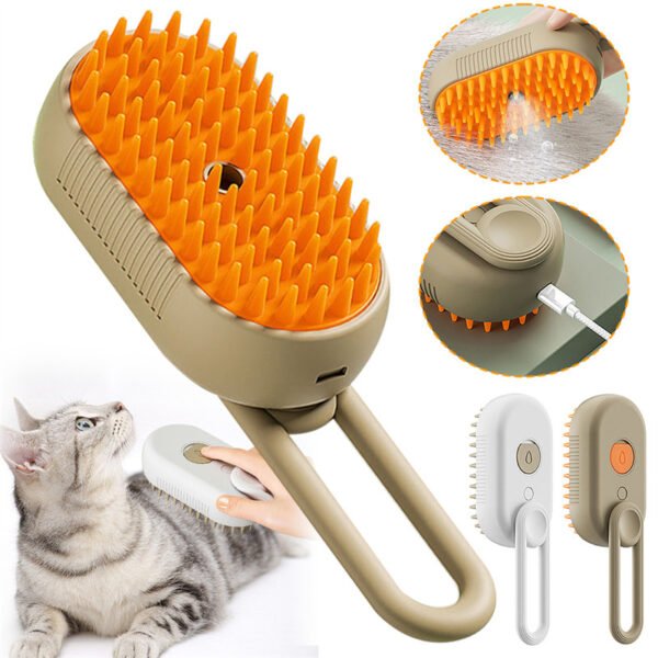Dampf-Haarbürste für Katzen & Hunde – 3-in-1 Elektrische Spray-Bürste für Fellpflege & Massage – Bild 4