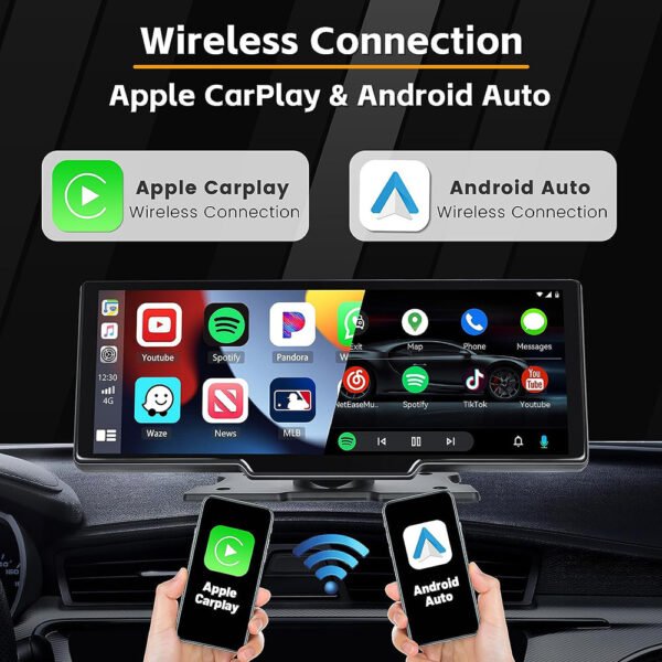 Kabelloses CarPlay & Android Auto – 10,26" Smart Screen für dein Auto