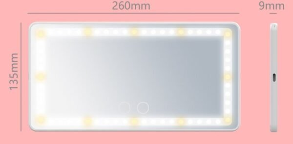 LED-Schminkspiegel fürs Auto – Hochauflösend mit 3-farbiger Beleuchtung & USB-Aufladung – Bild 4